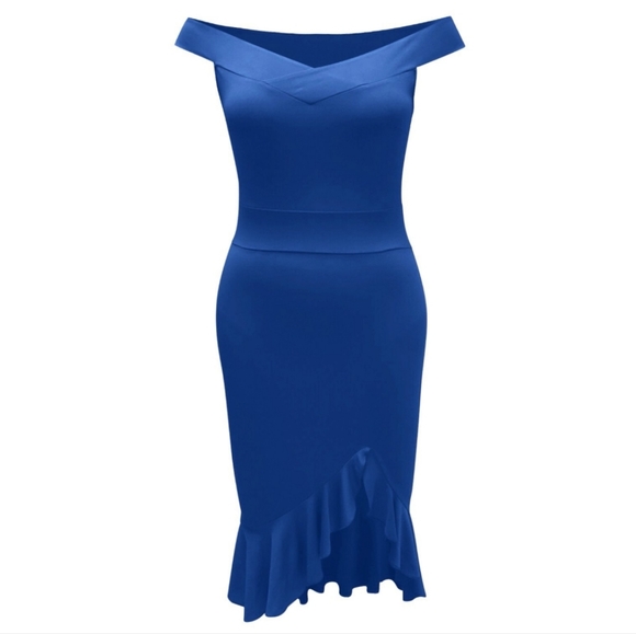 NEW Off Shoulder Bodycon Party Dress - Picture 2 of 4